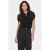 Saint Tropez getailleerde blousetop met ruches – zwart