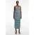 TOPSHOP gestreepte zomerjurk gebreid blauw