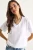 Comfort Fit T-shirt met V-hals van gekamd katoen