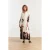 Smashed Lemon 25057 off white flowy maxi jurk met mauve palm print |