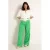CLAUDIA BY CLAUDIA STRÄTER wide leg high waist broek lichtgroen