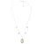 Orphelia ‘Jarina’ Dames 925 Sterling Zilveren Ketting – Zilver/Roze ZK-7165