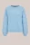 WE Fashion – Dames trui met structuur – Regular fit – Blauw –