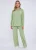 Oversized shirt met lange mouwen in saliegroen met structuur