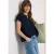 Cecil Dames Blouse met gespleten hals in mousseline in Blauw