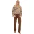 I Saw It First Damesblouse met ruches en dierenprint (Bruin)
