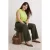 Trendyol Curve Dames Groen Effen Kort Regular fit Grote maten Blouses