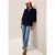 Cecil Dames Corduroy blouse met gespleten hals in Blauw