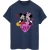 Disney Dames/Dames Love Heart Mickey & Minnie Mouse Katoenen Vriendje T-shirt (Marineblauw)