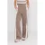 Poools wide leg high waist gestreepte casual broek bruin