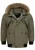 INDICODE JEANS Winterjas ‘ Zakai ‘  bruin / groen / zwart