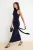 TRENDYOLMİLLA Dames Donkerblauw Effen Maxi Mouwloos Avond / Dagelijks Bodycon Jurken
