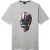 Paul Smith Mens Reg Fit Ss T Shirt Skull Red Blue Grey Melange