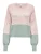 ONLY Trui ‘ONLLEONA’  jade groen / rosa / wit