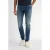 Petrol Industries – Heren Slim Fit Jeans Seaham Everglades – 30% organic cotton Mix – 6-pocket – Narrow waist – Vintage wash – Blauw –