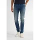 Petrol Industries – Heren Slim Fit Jeans Seaham Everglades – 30% organic cotton Mix – 6-pocket – Narrow waist – Vintage wash – Blauw –