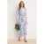 Lange maxi-jurk met bloemenprint voor dames, casual/dagelijks, A-lijn model, geschikt voor hijab.