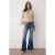 TRENDYOLMİLLA Dames Blauw Effen Flared Lage taille Jeans