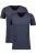 RAGMAN T-Shirt V-hals Dubbel pak marine, Effen