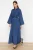 TRENDYOLMİLLA Dames Blauw Effen Maxi Lang Casual Blousejurk Jurken