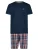 Phil & Co. Berlin Pyjama kort ‘ Classics ‘  donkerblauw / grijs / rood