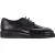 Yohji Yamamoto Veterschoenen in Zwart Leer