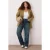 Trendyol Curve Dames Blauw Effen Recht Hoge taille Grote maten Jeans