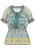 usha FESTIVAL Blouse  turquoise / goudgeel / jade groen
