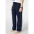 MS Mode wide leg regular waist broek donkerblauw