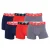 CR7 – Cristiano Ronaldo Boxershorts  donkerblauw / grijs gemêleerd / lichtrood / wit