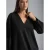 Mat Fashion Plus Size midi jurk – zwart