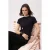 TRENDYOLMİLLA Dames Zwart Effen Midi Kort Casual Recht Jurken