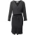 Ba&sh midi-jurk met lange mouwen in zwarte viscose