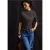 Street One Dames Shirt met geribbelde textuur in Bruin
