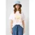 QS loose fit T-shirt met print – wit