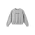 Mango Kids boxy sweater met tekst – grijs