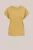 WE Fashion – Dames T-shirt van linnenmix – Regular fit – Okergeel – Linnen –