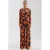 HARPER & YVE wide leg high waist gebloemde broek bruin