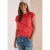Shirt met rimpels in effen kleur