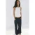 Mango straight leg broek – donkerblauw