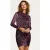 Shiwi Ladies Mendoza Velvet Dress Ditsy Flower Wine Purple Daisy