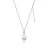 Damesketting van Sterlings zilver 925 met Druppelhanger en Sprankelende Steen BICLL038