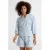 Ruby broderie blouse met linnen lichtblauw