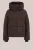 WE Fashion – Dames gewatteerde pufferjas – Regular fit – Donkerbruin –