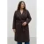 VERO MODA CURVE Plus Size wintermantel met ceintuur – donkerbruin
