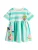 Next Jurk  turquoise / rosa / rood / wit