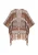 usha Poncho Dames Camel Veelkleurig