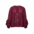 VERO MODA CURVE Plus Size jacquard blouse met ruches – donkerrood