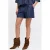 JJXX straight fit denim short met plooien – donkerblauw
