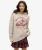 Oversized Outdoor Hoodie met Print Beige